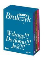 Okładka książki „W drogę!!!”, „Do domu!!!”, „Jeść!!!” - komplet w etui z audiobookami