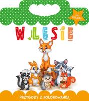 W lesie. Przygody z kolorowanką. Autor: Matusiak Monika. SmakLiter.pl Okładka książki W lesie. Przygody z kolorowanką