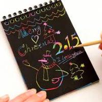 Opakowanie Wydrapywanka tęczowa 13x18cm z wzorami, 8 arkuszy