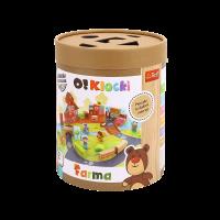 Opakowanie Zabawka drewniana O!Klocki farma 61504
