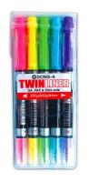 Opakowanie Zakreślacz dwustronny 5 kolorów DONG-A