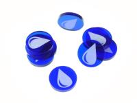 Opakowanie Znaczniki akryl niebies woda okrągłe 20x30mm 10szt