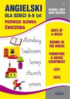 Angielski dla dzieci 6-8 lat Zeszyt 4. Autor: Bednarska Joanna. SmakLiter.pl Okładka książki Angielski dla dzieci 6-8 lat Zeszyt 4