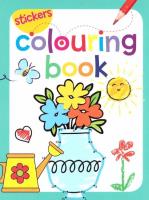 Okładka książki Coloring book z naklejkami kwiaty