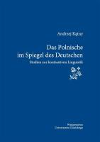 Das Polnische im Spiegel des Deutschen. Autor: Kątny Andrzej. SmakLiter.pl Okładka książki Das Polnische im Spiegel des Deutschen