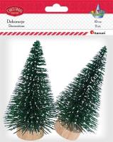 Opakowanie Drzewka plastikowe choinki zielone 2szt