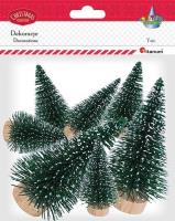 Opakowanie Drzewka plastikowe choinki zielone 7szt