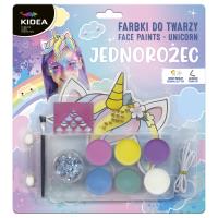 Farbki do twarzy zestaw Jednorożec KIDEA. Wydawca: Derform. SmakLiter.pl Opakowanie Farbki do twarzy zestaw Jednorożec KIDEA