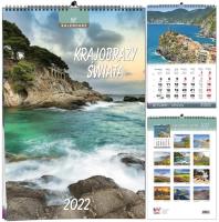 Opakowanie Kalendarz 2022 B3 13 plansz Krajobrazy Świata