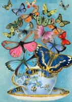 Opakowanie Karnet B6 brokat z kopertą Motyle