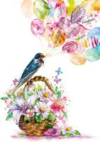 Opakowanie Karnet B6 HS Balony Ptak