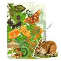 Opakowanie Karnet B6 i zawieszka z kopertą - Brązowy królik