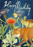 Opakowanie Karnet B6 z kopertą Urodziny Lis & królik