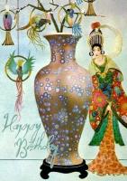 Opakowanie Karnet B6 z kopertą Urodziny Wazon