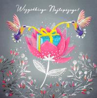 Opakowanie Karnet KW TŁ Prezent kolibry