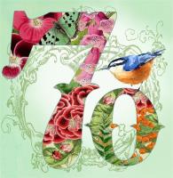 Opakowanie Karnet kwadrat z kopertą Urodziny 70