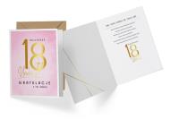 Opakowanie Karnet V-008 Urodziny 18