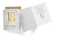 Opakowanie Karnet V-009 Urodziny 18