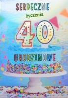 Opakowanie Kartka okolicznościowa Urodziny 40 TS42