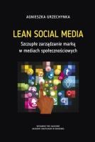 Lean Social Media. Autor: Agnieszka Grzechynka. SmakLiter.pl Okładka książki Lean Social Media
