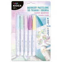 Markery do obuwia i tkanin pastel 5 kolorów KIDEA. Wydawca: Derform. SmakLiter.pl Opakowanie Markery do obuwia i tkanin pastel 5 kolorów KIDEA