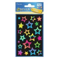 Opakowanie Naklejki foliowe NEONowe - gwiazdy