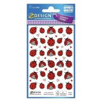 Opakowanie Naklejki papierowe wytłaczane - Biedronki