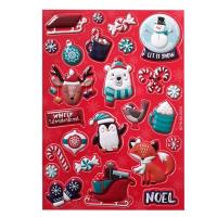 Opakowanie Naklejki wypukłe dekoracyjne 21x29cm. Czerwone