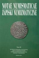 Notae Numismaticae. Zapiski Numizmatyczne T.9. Autor:   Praca zbiorowa. SmakLiter.pl Okładka książki Notae Numismaticae. Zapiski Numizmatyczne T.9