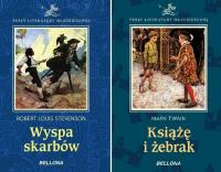 Pakiet: Książę i żebrak / Wyspa skarbów. Autor: Twain Mark, Robert Louis Stevenson. SmakLiter.pl Okładka książki Pakiet: Książę i żebrak / Wyspa skarbów
