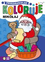 Okładka książki Przedszkolak koloruje. Mikołaj