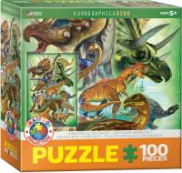 Puzzle 100 Smartkids Herbivorous Dinosaurs 6100-0360. Wydawca: Eurographics. SmakLiter.pl Opakowanie Puzzle 100 Smartkids Herbivorous Dinosaurs 6100-0360