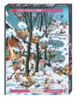 Puzzle 1000 Raj w zimie. Wydawca: Heye. SmakLiter.pl Opakowanie Puzzle 1000 Raj w zimie