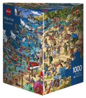 Puzzle 1000 Szalona zabawa na plaży Puzzle+plakat. Wydawca: Heye. SmakLiter.pl Opakowanie Puzzle 1000 Szalona zabawa na plaży Puzzle+plakat