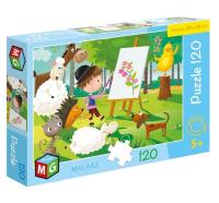 Puzzle 120 Malarz. Wydawca: MULTIGRA. SmakLiter.pl Opakowanie Puzzle 120 Malarz