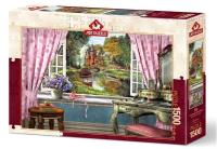 Opakowanie Puzzle 1500 Okno z widokiem na piękną chatkę