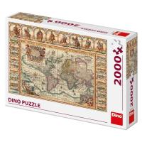 Puzzle 2000 Antycza Mapa Świata. Wydawca: Dino Toys. SmakLiter.pl Opakowanie Puzzle 2000 Antycza Mapa Świata