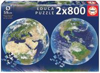 Puzzle 2x800 Planeta Ziemia (okrągłe) G3. Wydawca: Educa. SmakLiter.pl Opakowanie Puzzle 2x800 Planeta Ziemia (okrągłe) G3
