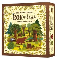 Rok w lesie. Znajdź zwierzaka. Autor: Król Magdalena, Marcin Dudek. SmakLiter.pl Okładka książki Rok w lesie. Znajdź zwierzaka