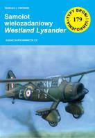Samolot wielozadaniowy Westland Lysander. Autor: Tadeusz J. Drewnik. SmakLiter.pl Okładka książki Samolot wielozadaniowy Westland Lysander