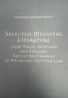 Okładka książki Selected Medival Literature