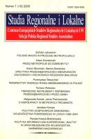 Opakowanie Studia regionalne i lokalne 1/2005