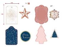 Opakowanie Tagi do podpisywania prezentów z dekoracją 3D - kpl.8szt.