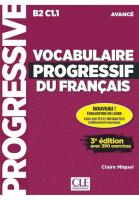 Vocabulaire progressif du Francais Avance Podręcznik + CD. Autor: Miquel Claire. SmakLiter.pl Okładka książki Vocabulaire progressif du Francais Avance Podręcznik + CD