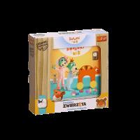 Opakowanie Zabawka drewniana Książeczka Bobaski i Miś Poznaj zwierzęta 61498