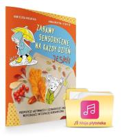 Zabawy sensoryczne na każdy dzień. Jesień + kod. Autor: Agnieszka Bugajska, Anna Wiktor-Stępień. SmakLiter.pl Okładka książki Zabawy sensoryczne na każdy dzień. Jesień + kod