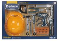 Opakowanie Zestaw narzędzie z kaskiem i wiertarką 18el