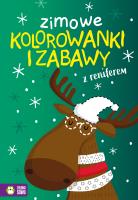Okładka książki Zimowe kolorowanki i zabawy z reniferem