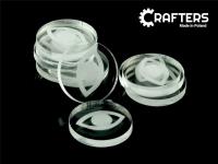 Opakowanie Znaczniki akryl transparentne oko 22x3mm 10szt