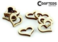 Opakowanie Znaczniki drewniane kształt puste serce 22mm 10szt
